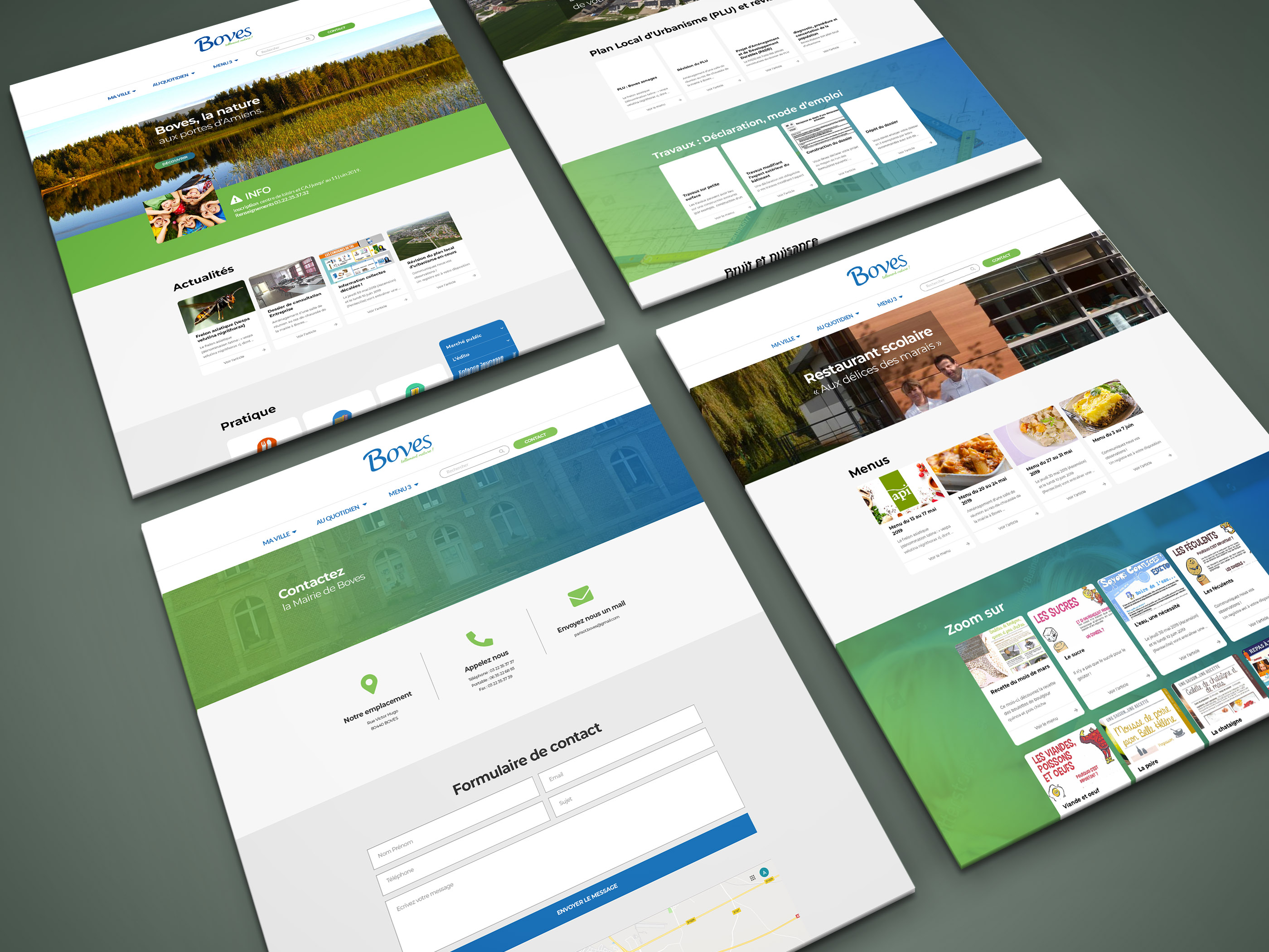 maquette site de la mairie de boves